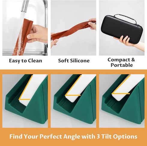 NiToy 6 Set 28 2x1x0.28 Inches 4 10x1.18x1.18 Inches, Double Dominos for Adults with Tiles & Silicone Domino Racks