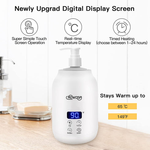 Massage Oil Warmer Bottle Professional Electric Lotion Digital Heater for SPA, Automatic Oil Warmer Heated Oil Lotion