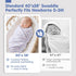 3-Pack, 1 (47" 47") 2 (38" 40") hahaland Muslin Swaddle Blankets Bamboo - Large x & Standard x - Breathable Silky Soft
