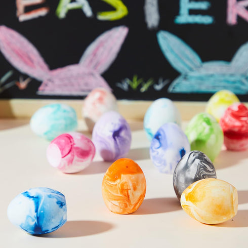 28 Set, JOYIN Pcs Easter Sidewalk Chalk Eggs Easter Eggs Chalks, Gifts for Boys Girls Kids Toddlers Basket Stuffers