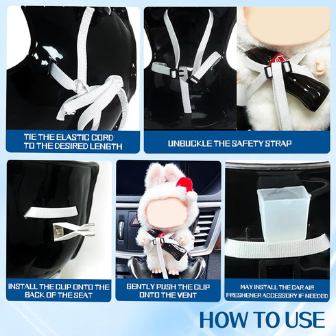 2 6.7 Inches (17cm) Pcs Doll Car Seat for Dolls, Cute Car Air Vent Decoration Sofa for Blind Box Toys, Doll Accessories