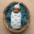 Sets Whales with Fishes Newborn Swaddle Blankets Hat Soft Baby Receiving Blanket Swaddle Sack for Baby Shower Infant