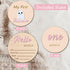 cephira 1-12 Monthly Baby Milestone Maker Discs, Baby Milestone Signs for Newborn Baby, Hello World Newborn Sign