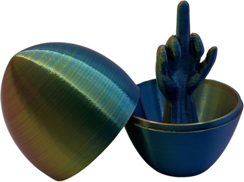 2 Pack) Middle Finger Easter Egg, Funny Adult Easter Gag Gift, Flip Off Prank Egg for Adults, Coworkers & Friends