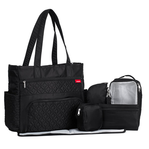 Large Black Tote Diaper Bag from SoHo Williamsburg