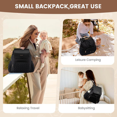 Backpack, Backpack LOVEVOOK Diaper Bag Small Cute Baby Bag, Stylish Water-Resistant Travel Bag for Mom, Baby