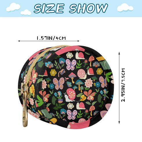 YETTASBIN Cute Snails Portable Pacifier Holder Case with Metal Hook Buckle & Zipper for Diaper Bag and Stroller