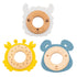 3-Pack Baby Teething Toys for 0-12 Months | Food-Grade Silicone & Natural