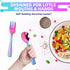 VITEVER 10 Pack Toddler Utensils, Stainless Steel Rainbow Silverware Set for Kids, Includes Forks and Spoons,