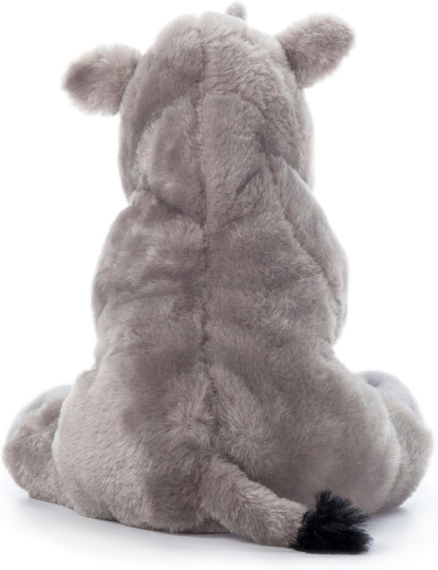 12 inches The Petting Zoo Rhino Stuffed Animal, Gifts for Kids, Wild Onez Zoo Animals, Southern Rhino Plush Toy