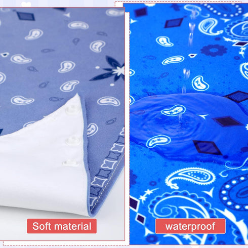 Jiuguva 8 Pack Absorbent Bandana Bibs Set for Adults, Large Neutral Paisley Bibs for Men, Women, Teens, 8 Colors