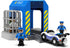 Wooden Train Tracks Accessories, Police Station Compatible with All Railroad Track Collection, Train Toys Expansion
