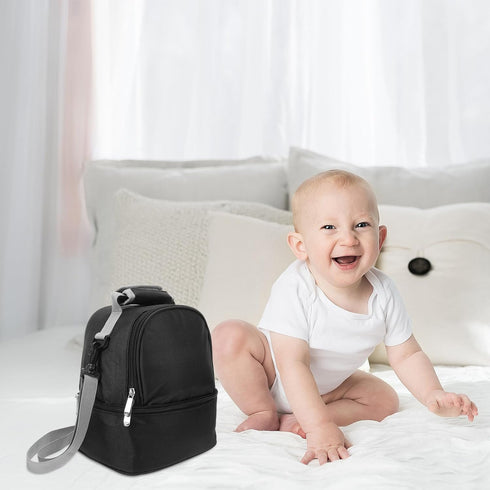 ERINGOGO Insulated Bottle Cooler Bag for Breast Milk Storage, Portable Nursing Bottle Organizer with Thermal