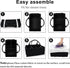 Baby Diaper Caddy Organizer for Boy, Large Portable Storage Bin Tote Bag for Changing Table and Car, Black
