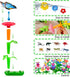 Toys Gifts for 2-6 Years Old, 156 PCS Insect Flower Garden Building Set, Educational Learning for Toddler Girls & Boys