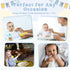 20 Toulite Pcs White Bibs for Baby Washable Reusable Waterproof Cotton Feeder Bibs with Double Sided Design for Baby