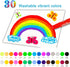 30 MayMoi Tempera Paint Sticks - Bright Colors, Quick Drying, Easy to Color and Washable Crayons for Teens and Students
