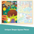 24 Piece Puzzles for Kids Ages 3-5, Unique Shape Jigsaw Pieces Forest Animals, Wooden Jigsaw Puzzle for 3 4 5 Year Old, Preschool Toddler Puzzle with Storage Tray