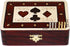 Wooden Cribbage Board/Box - 2 Track, Inlaid in Maple Wood/Bloodwood, Storage for Pegs & One Deck of Cards, 60 Points