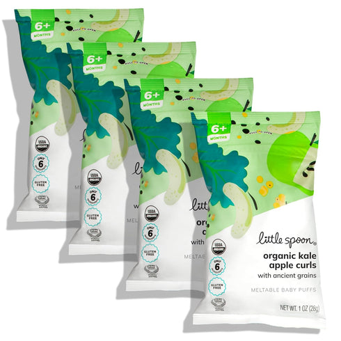 Little Spoon Kale Apple Meltable Baby Puffs, Organic Corn Quinoa Sorghum, No