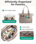 BAGSMART Diaper Bag Tote, Hospital Bag for Labor Delivery, Puffy Maternity Travel Diaper Tote, Baby Bag with Pacifier