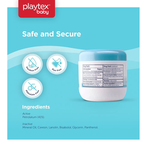 15 oz. Playtex Baby Healing Ointment, Jar, Dermatologist Tested, Fragrance Free, Hypoallergenic, Free of Dye, Parabens