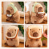 12" Capybara Plush Toy Pillow, Cute Stuffed Animal with Wearable Bread, Gifts for Girls Boys Kids
