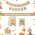Boao 4 Pieces Baby Shower Decorations - Welcome Baby Woodland Banners Forest Animal Garland