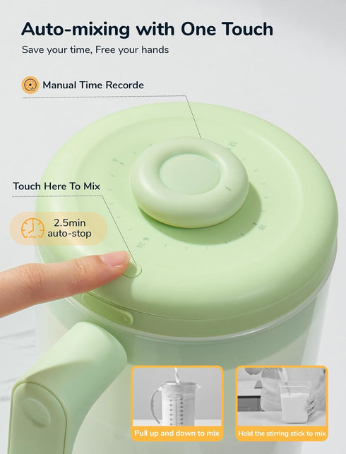 36 oz Electric Formula Pitcher, Baby Formula Mixing Pitcher, Automatic Baby Formula Mixer, Bidirectional Stirring