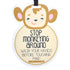 THREE LITTLE TOTS Animal Theme No Touching Baby Car Seat Sign or Stroller Tag, CPSIA Safety Tested