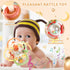 Orzbow Baby Sensory Teething Teether Toys - Infant Montessori Silicone Rattle Balls for 3-6-12-18 Months Sucking Needs,