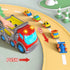 12.2" 2-4, Set 18M+ 2 3 4 5, P&C Toddler Car Transport Truck Toys for Ages Car Carrier Transporter Double-Deck Hauler