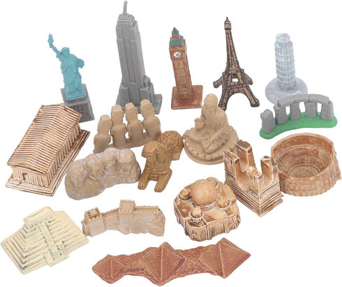 Dioche 17PCS Miniature Ancient Buildings Toys, City Miniatures Buildings Egyptian Pyramid Model Kit for Ancient Egypt