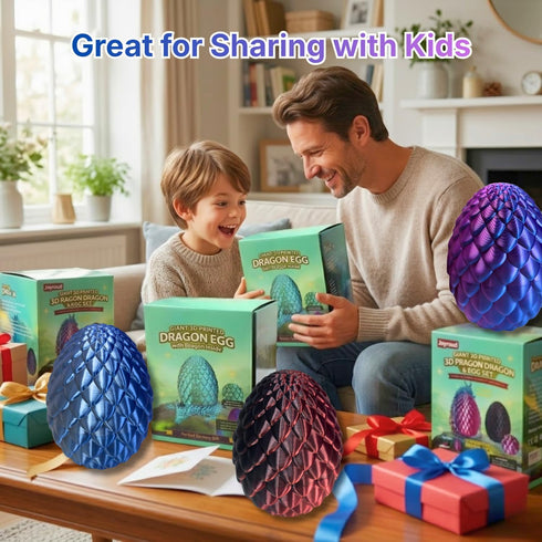 24'' 3D 2026 Large Printed Dragon Egg with Chinese Dragon Toy Inside, Reusable Big Dragon Egg for Fidget Play, Desk