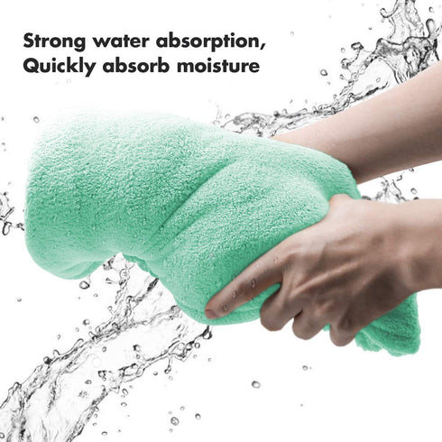 ROMASA Toddler Hooded Bath Towel, Ultra Soft Highly Absorbent Bathrobe Blanket for Boys Girls (Green Shark-Shape)