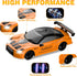 1/24 2.4GHz 4WD RC Drift Car Remote Control Car High Speed Drifting RC Cars with LED Light, Two Batteries and Drift