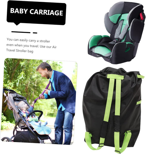 Double Stroller Bag for Airplane Travel Large Capacity Stroller Storage Bag with Shoulder Straps Sturdy Fabric for Easy