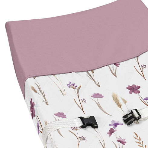 Sweet Jojo Designs Boho Floral Garden Flower Girl Baby Changing Pad Cover Infant Newborn Diaper Table Change Mat Sheet