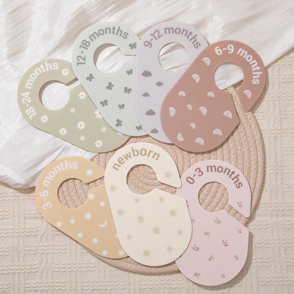 Baby Size Clothes Dividers for Closet: Nursery Hanger Month Dividers for Clothing