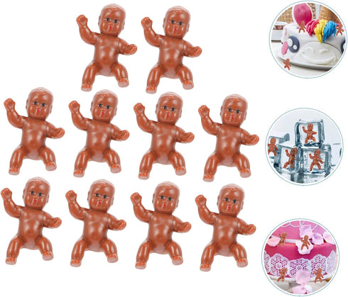 30pcs Baby Full Moon Mini Baby Dolls for Newborns Small Plastic Baby Figurines