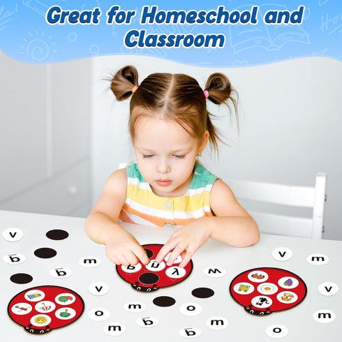 Alphabet Bingo Games for Kids - Animal Bingo, ABC Flash Cards, Letter Matching Board Games for Ages 3-6