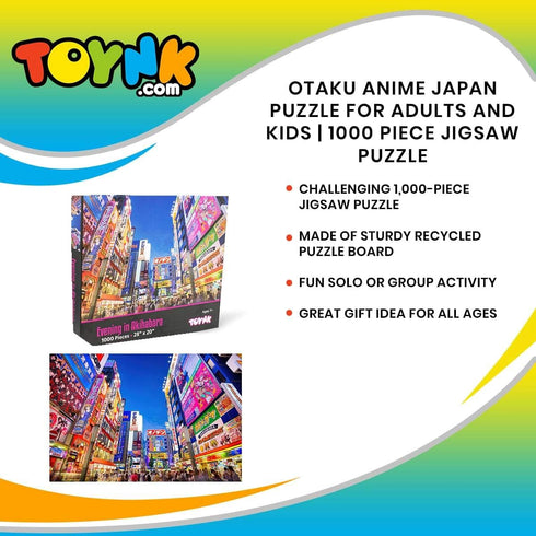 Evening in Akihabara Japan Puzzle - 1000 Piece Jigsaw Puzzle for Adults and Kids - Fun Brain Teaser Challenge