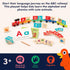 Set 84 Battat Education Wooden Alphabet Train ABC Letter Train Toy with Pieces for Toddlers Educational Color & Shape