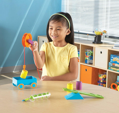 Set Learning Resources STEM Simple Machines Activity - STEM Engineering Kits for Kids, Simple Machines Kit