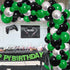 Green Black Silver Balloon Garland Arch Kit, Metallic Balloons for Video Game Birthday Decorations