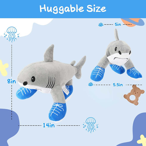 GGRH 14 Inch Italian Brainrot Plush Toy, Tralalero Tralala Plushies Toys, Soft Stuffed Funny Meme Animals Dolls