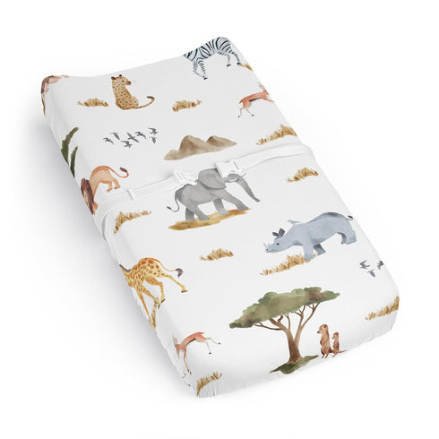Sweet Jojo Designs Baby Changing Pad Cover Sheet (Jungle Animals) for Girls/Boys,