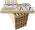 Set 8 Rummy Yuanhe Domino Holder Trays Rack - of Wooden Tiles Stand Holders for Mexican Train Chickenfoot