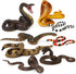UANDME 8pcs Realistic Fake Snakes Toy Figurines for Prank Scare Birds, Cobra, Boa, Coral, Rattlesnake