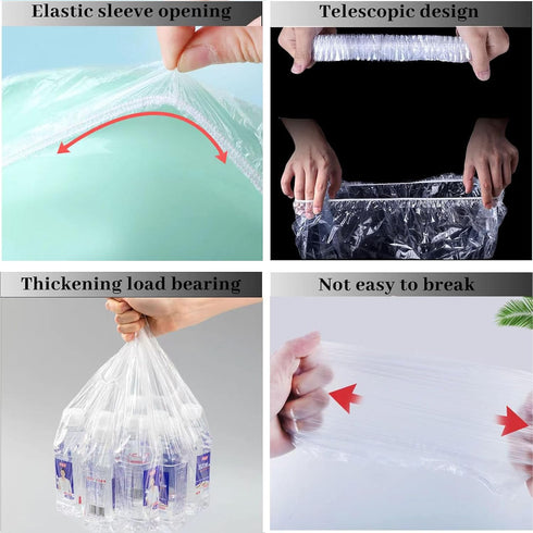 Cover,17x8Inches,Clear,200pieces OULIGET Potty Chair Liners with Elastic, Portable Potty Training Bags, Potty Refill